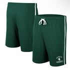 Men's Colosseum Green Michigan State Spartans Thunder Slub Shorts Size Large