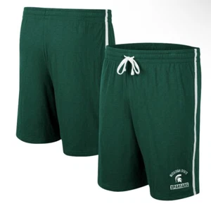 Men's Colosseum Green Michigan State Spartans Thunder Slub Shorts Size Large - Picture 1 of 5