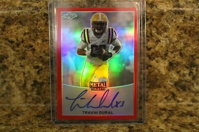 TRAVIN DURAL 2017 Leaf Metal Draft Autograph #4/5 LSU Tigers N.O. SAINTS WR - Image 1 of 2