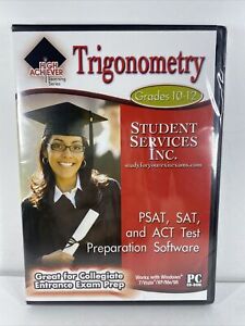 Trigonometry Grades 10-12 PSAT SAT and ACT Test Preparation Software Brand New