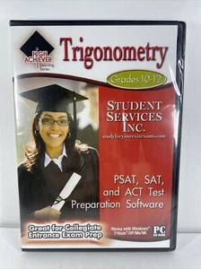 Trigonometry Grades 10-12 PSAT SAT and ACT Test Preparation Software Brand New - Picture 1 of 5