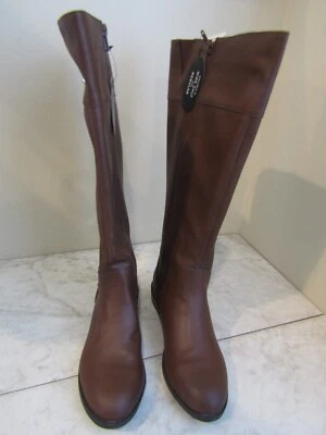 NIB Karen Scott Deliee Cognac Faux Leather Boots Womens Shoes 7 Wide Calf - Image 1 of 4