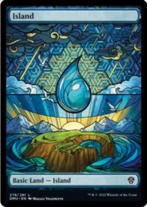 Island (278) Vitrina Arte Completo Vitral Dominaria United Magic The Gathering Tierra Básica - Imagen 1 de 1