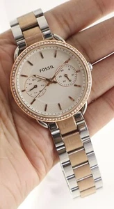 Luxury Fossil Women White Dial D/D Quartz Wristwatch ''Keep Good Time'' - Picture 1 of 10