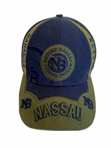Nassau Bahamas Herren Mütze Kappe Riemen hinten blau grün Outdoor Reisen Tourist - Bild 1 von 6