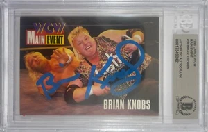 Brian Knobbs autographed signed CARDZ card #26 1995 WWE WCW BAS Encap Nasty Boys - Picture 1 of 3