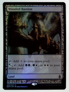 MTG Wooded Bastion Zendikar Expeditions Magic the Gathering LIGHT PLAY - Picture 1 of 6