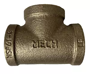 Brass Pipe Fitting, Tee, 1" x 1" x 1" Female Pipe NSF61-4 Lead Free NEW - Picture 1 of 6