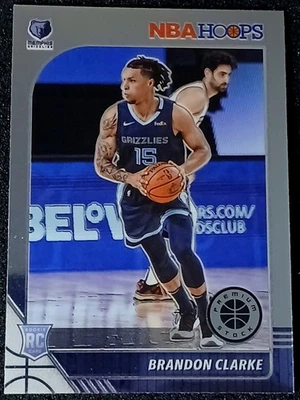 2019-20 NBA Hoops Premium Stock Brandon Clarke Rookie Memphis Grizzlies SP #217 - Image 1 of 2