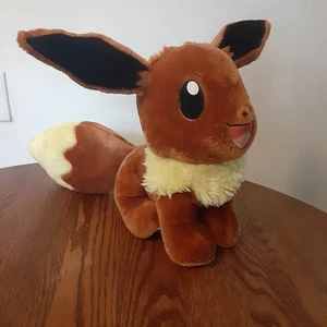 Pokemon Eevee Build A Bear Workshop Peluche Marrón Amarillo Relleno 16" Gran Forma - Imagen 1 de 10
