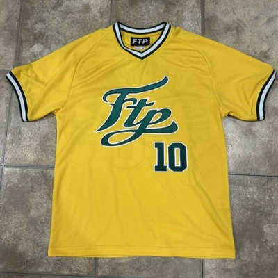 Jersey de béisbol FTP Script amarillo L grande Foto 1 de 4