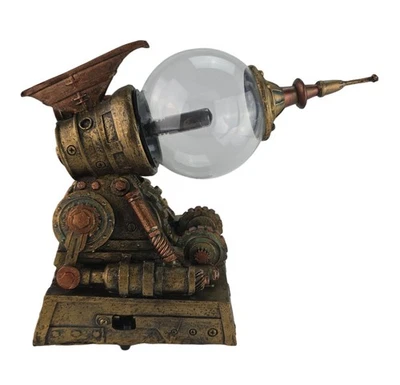 Nemesis Now Steampunk Plasmalampe Tesla Plasmakugel Figur Batteriebetrieben - Bild 1 von 4