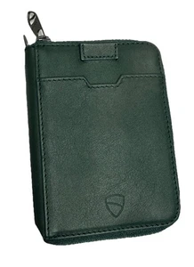 Vaultskin London Leather Wallet Slim Minimalist Coin Card Pockets Alpine Green - Picture 1 of 18