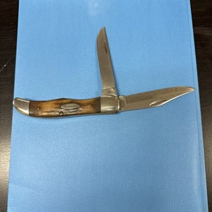 Vintage CASE XX 1965-69 Scroll Stag Folding Hunter Pocket Knife 5265 SAB SSP - Picture 1 of 17