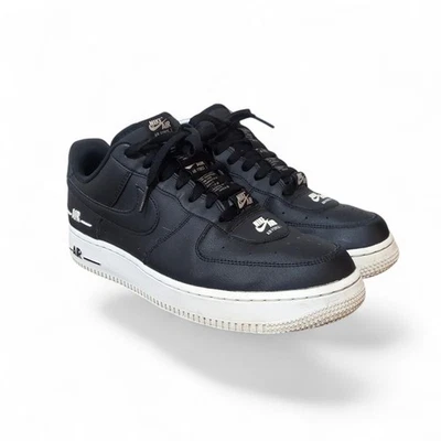 Men's Nike Air Force 1 Low '07 LV8 "Double Air" Sneaker (Black/White | Size 8) - Image 1 of 4