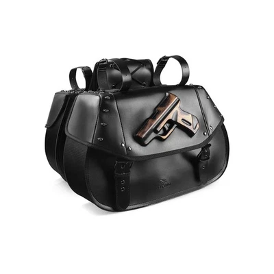 Black Fits For Sportster 883 Dyna Saddle bag Tool Side bag Storage Luggage Foto 1 de 4