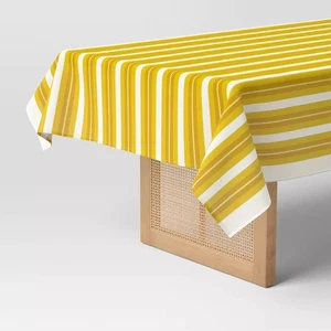 Tablecloth Yellow Striped - Threshold™ 60" x 104" - Picture 1 of 4