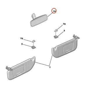Car Interior Rearview Mirror Wide Angle Viewing OEM Standard 8148Y7 Car Insi LVE - Picture 1 of 22