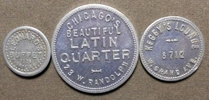 D050 3-Chicago IL: Latin Quarter, 23 W. Randolph - $1.00 + Leonard’s Buffet, 312 - Imagen 1 de 2