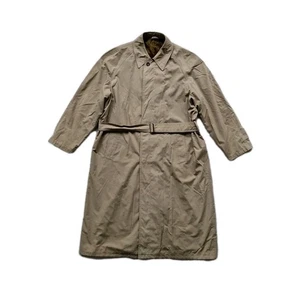 Vintage Oakland Classic Mens Beige Belted Long Trench Coat. Size 40/UK XL. - Picture 1 of 17
