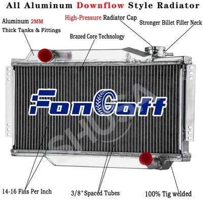 2-Row Radiator For 1964-1980,65 TRIUMPH SPITFIRE 1.1L 1.2L, 1.3L 1.5L L4 New - Image 1 of 4