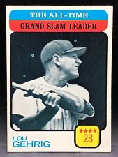1973 Topps LOU GEHRIG All-Time Grand Slam Leader Card No. 472 Crease-Free NM+