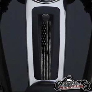 Harley Davidson Aluminum 2008+ Ultra Limited Dash Insert Distressed Flag B/W - Picture 1 of 1