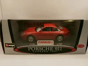 Bburago 1/24 Scale Diecast Porsche 911 Carrera - R Plumbase Collection - Picture 1 of 3