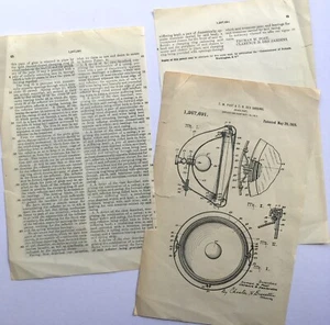 US Patent Office: Post und Des Jardins: Patent für einen Schwenkscheinwerfer: 1918 - Bild 1 von 3