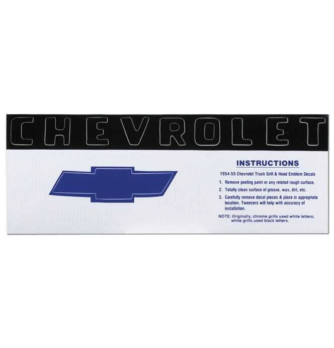 1954 Grill & Hood Emblem Decals-W&B for Chevy, GMC Truck - Изображение 1 из 1
