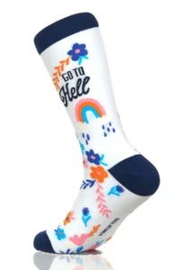 NUOVE CALZE 'GO TO HELL' DI SOCK ATOMICA-UNISEX-COTONE TURCO - Foto 1 di 3