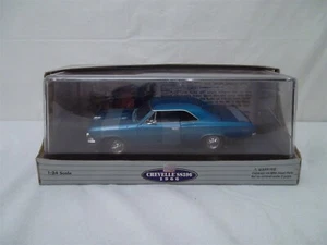 CLASSIC METAL WORKS 1966 CHEVELLE SS396 MARINA BLUE METALLIC 1:24 CMW - Picture 1 of 9