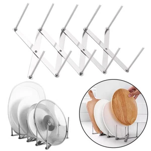 2X Deckelhalter Rippchenhalter aus Edelstahl Verstellbarer Spareribs-Halter - Bild 1 von 10