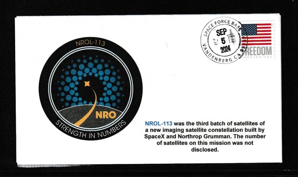 NROL-113  Launch Cover - Only 7 Covers Made - Image 1 of 1