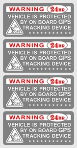 4 Transparent Stickers Vehicle Protected GPS Tracking Device Car Van Taxi Window - Picture 1 of 3