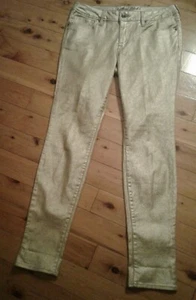 Bullhead Gold Cotton Stretch 5 Pocket Junior Skinny Jeans Size 11 - Picture 1 of 11