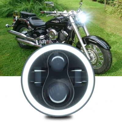 Projetor de farol de LED motocicleta 7" para Yamaha V-Star XVS 650 950 1100 Classic - Imagem 1 de 4