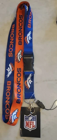 Denver Broncos Lanyard w Detachable Key Chain Cover