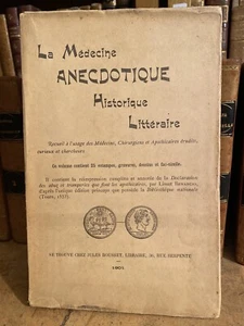 Médecine anecdotique historique et littéraire. 25 estampes, gravures... EO 1901 - Bild 1 von 18