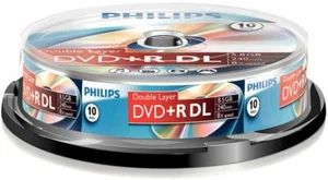 PHILIPS - Dr8s8b10f/00 - DVD+R DL 8.5gb (8x) Broche, 10 Paquet - Photo 1/1