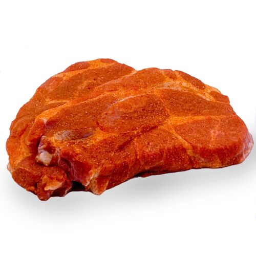 Schweinenacken Steak, Kamm, Hals, Grillfleisch, trocken gewürzt (6 St. ca. 1 kg)