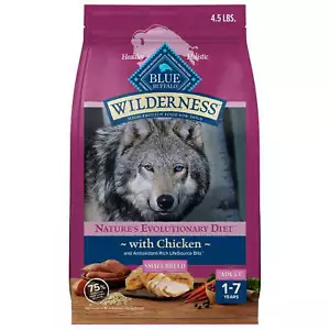 Blue Buffalo Wilderness Small Breed Dry Dog Food Plus Wholesome Grains 4.5 Lbs. - Picture 1 of 19