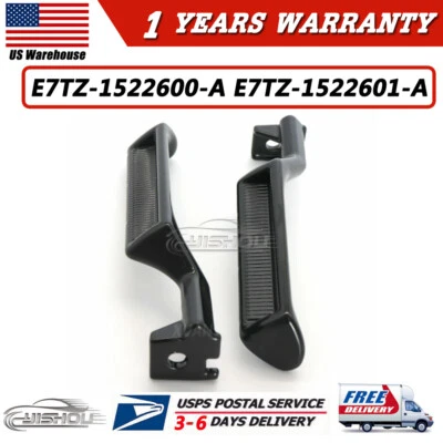 Par de manijas de puerta interiores de metal negro izquierda derecha para camioneta Ford F150 F250 F350 87-96 Foto 1 de 4