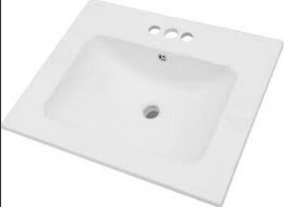 Signature 21" Myers Blanco Rectangular Porcelana Fregadero con Grifo Foto 1 de 4