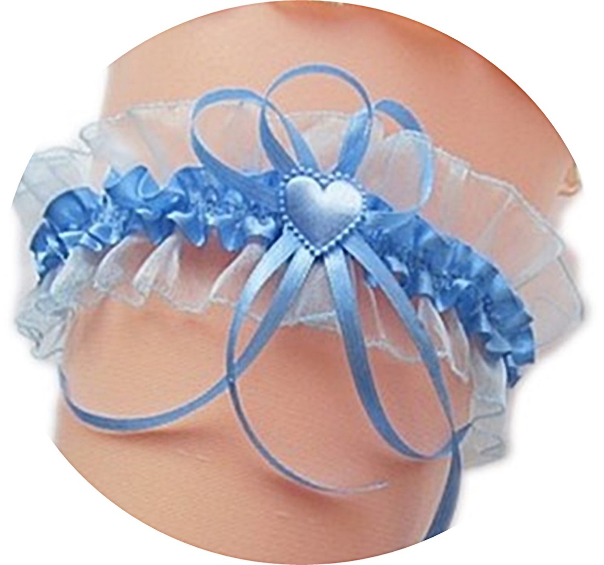 Landrain Strumpfband Blau Hochzeit - 3er Set Spitze Für Braut