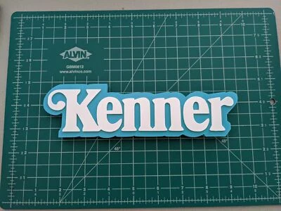 Kenner company 3D printed logo toy toys stand shelf display wall