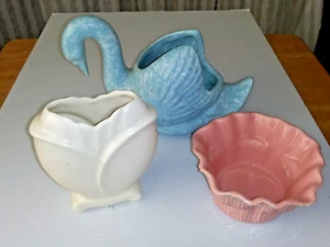 Vintage Lot 3 kleine Keramik Übertöpfe McCoy Swan, Pacific, + USA - Bild 1 von 10