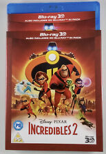 INCREDIBLES 2 w/ SLIPCOVER New 3D + 2D BLU-RAY Movie 2018 Disney Pixar Film Bao