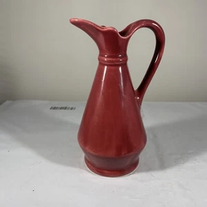 Glazed Pottery Creamer Pitcher USA Maroon  # 474 Vintage Mid-Century - Picture 1 of 8