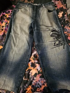 lot 29 looney tunes Marvin The Martian Vintage Jeans 40" Waist - Picture 1 of 11
